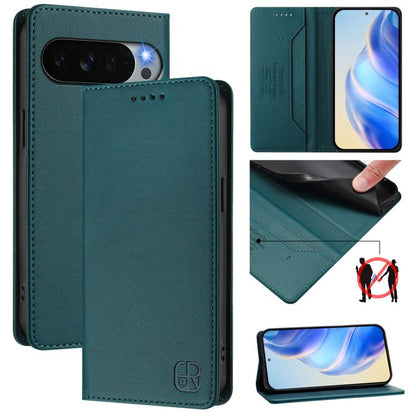 RC01 Dual-Folded Magnetic Suction RFID Leather Phone Case, For Google Pixel 11 Pro XL, For Google Pixel 11 / 11 Pro, For Google Pixel 10 Pro XL, For Google Pixel 10 / 10 Pro 5G Global, For Google Pixel 9a, For Google Pixel 9 Pro XL                     ...