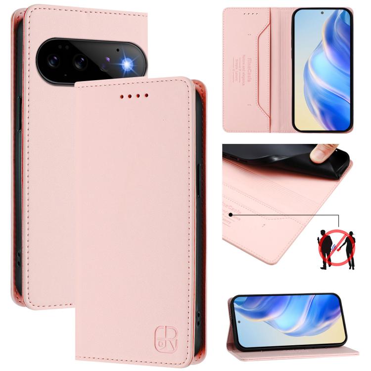 RC01 Dual-Folded Magnetic Suction RFID Leather Phone Case, For Google Pixel 11 Pro XL, For Google Pixel 11 / 11 Pro, For Google Pixel 10 Pro XL, For Google Pixel 10 / 10 Pro 5G Global, For Google Pixel 9a, For Google Pixel 9 Pro XL                     ...