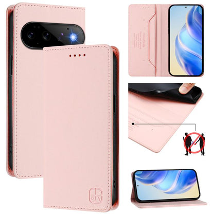 RC01 Dual-Folded Magnetic Suction RFID Leather Phone Case, For Google Pixel 11 Pro XL, For Google Pixel 11 / 11 Pro, For Google Pixel 10 Pro XL, For Google Pixel 10 / 10 Pro 5G Global, For Google Pixel 9a, For Google Pixel 9 Pro XL                     ...