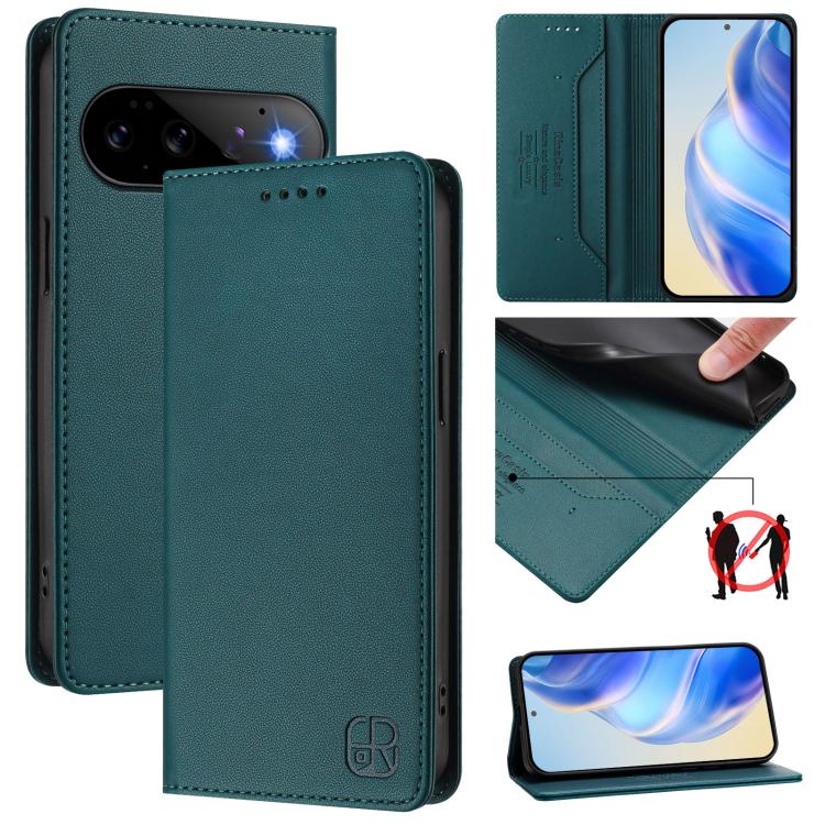 RC01 Dual-Folded Magnetic Suction RFID Leather Phone Case, For Google Pixel 11 Pro XL, For Google Pixel 11 / 11 Pro, For Google Pixel 10 Pro XL, For Google Pixel 10 / 10 Pro 5G Global, For Google Pixel 9a, For Google Pixel 9 Pro XL                     ...
