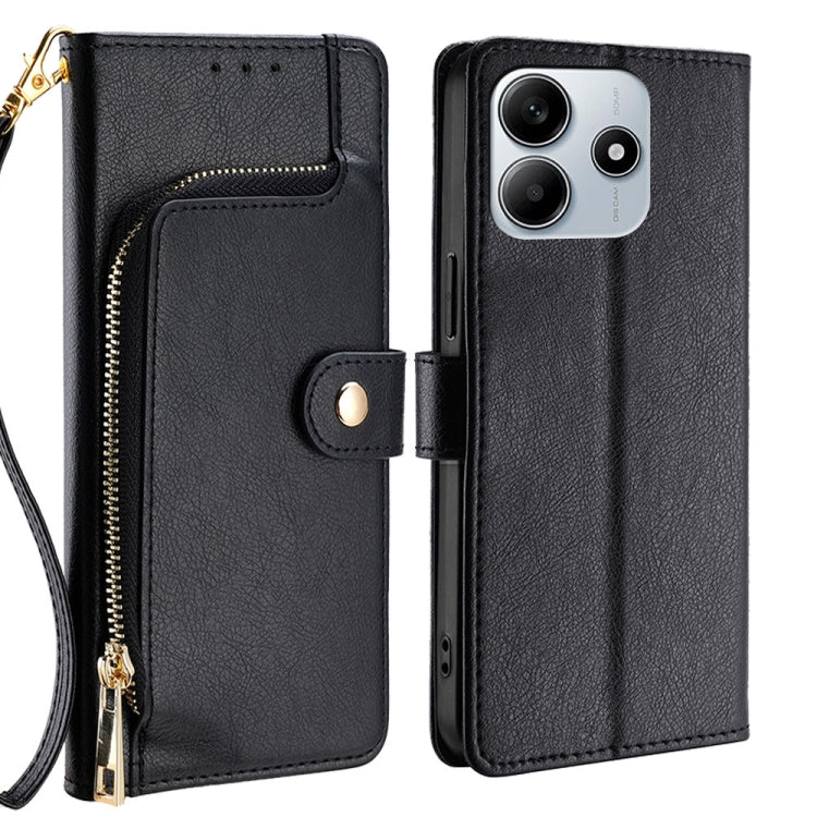 Zipper Bag Leather Phone Case, For Redmi A7 Pro 171mm / Poco C85x 5G, For Redmi Turbo 5 Max 5G / Poco X8 Pro Max 5G, For Redmi Turbo 5 5G / Poco X8 Pro 5G, For Redmi K90 Pro Max 5G / Poco F8 Ultra, For Redmi Note 15 Pro 4G Global 163.2mm               ...