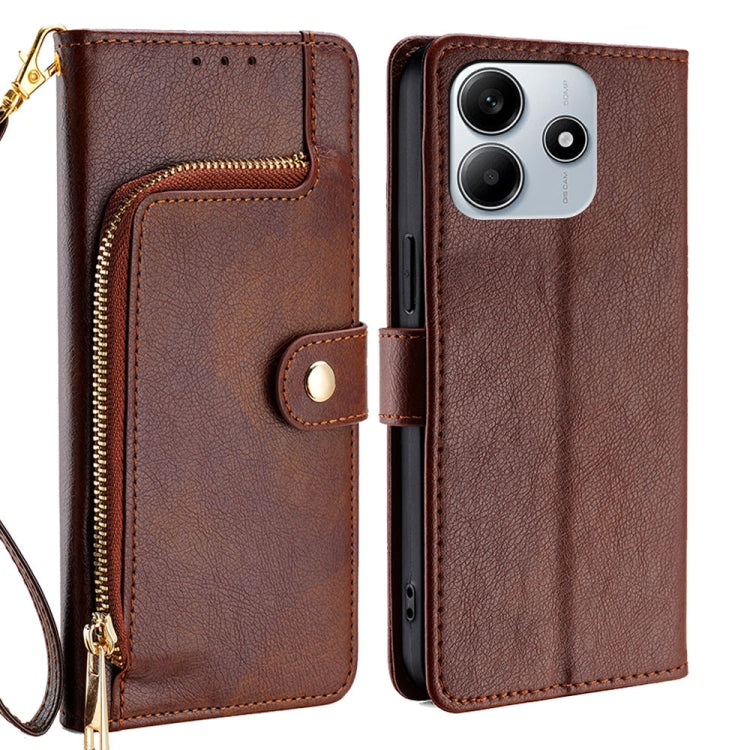 Zipper Bag Leather Phone Case, For Redmi A7 Pro 171mm / Poco C85x 5G, For Redmi Turbo 5 Max 5G / Poco X8 Pro Max 5G, For Redmi Turbo 5 5G / Poco X8 Pro 5G, For Redmi K90 Pro Max 5G / Poco F8 Ultra, For Redmi Note 15 Pro 4G Global 163.2mm               ...