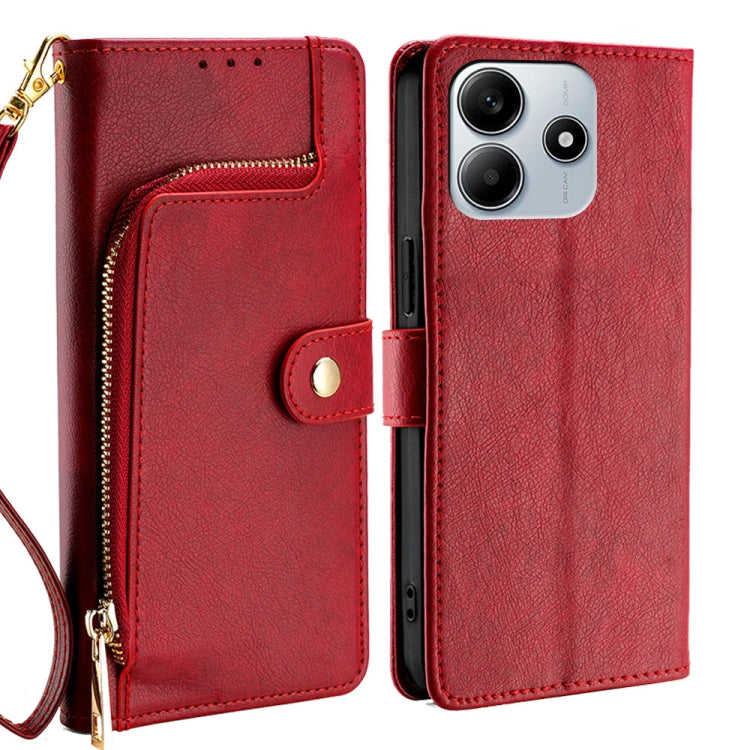Zipper Bag Leather Phone Case, For Redmi A7 Pro 171mm / Poco C85x 5G, For Redmi Turbo 5 Max 5G / Poco X8 Pro Max 5G, For Redmi Turbo 5 5G / Poco X8 Pro 5G, For Redmi K90 Pro Max 5G / Poco F8 Ultra, For Redmi Note 15 Pro 4G Global 163.2mm               ...