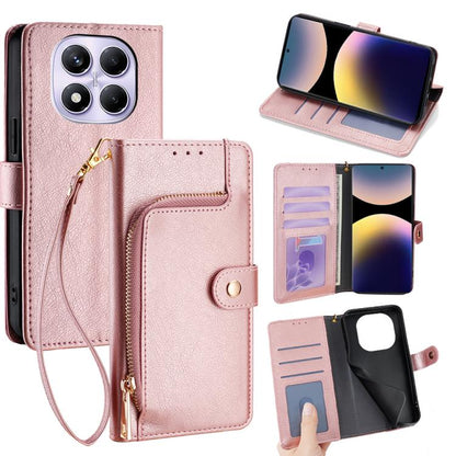 Zipper Bag Leather Phone Case, For Redmi A7 Pro 171mm / Poco C85x 5G, For Redmi Turbo 5 Max 5G / Poco X8 Pro Max 5G, For Redmi Turbo 5 5G / Poco X8 Pro 5G, For Redmi K90 Pro Max 5G / Poco F8 Ultra, For Redmi Note 15 Pro 4G Global 163.2mm               ...