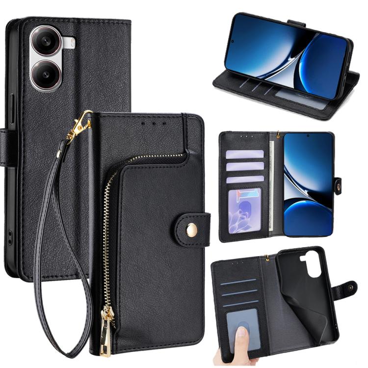Zipper Bag Leather Phone Case, For Redmi A7 Pro 171mm / Poco C85x 5G, For Redmi Turbo 5 Max 5G / Poco X8 Pro Max 5G, For Redmi Turbo 5 5G / Poco X8 Pro 5G, For Redmi K90 Pro Max 5G / Poco F8 Ultra, For Redmi Note 15 Pro 4G Global 163.2mm               ...