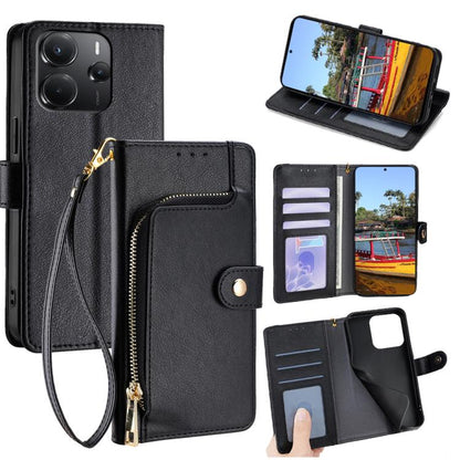 Zipper Bag Leather Phone Case, For Redmi A7 Pro 171mm / Poco C85x 5G, For Redmi Turbo 5 Max 5G / Poco X8 Pro Max 5G, For Redmi Turbo 5 5G / Poco X8 Pro 5G, For Redmi K90 Pro Max 5G / Poco F8 Ultra, For Redmi Note 15 Pro 4G Global 163.2mm               ...