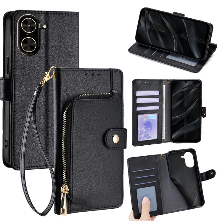 Zipper Bag Leather Phone Case, For Redmi A7 Pro 171mm / Poco C85x 5G, For Redmi Turbo 5 Max 5G / Poco X8 Pro Max 5G, For Redmi Turbo 5 5G / Poco X8 Pro 5G, For Redmi K90 Pro Max 5G / Poco F8 Ultra, For Redmi Note 15 Pro 4G Global 163.2mm               ...