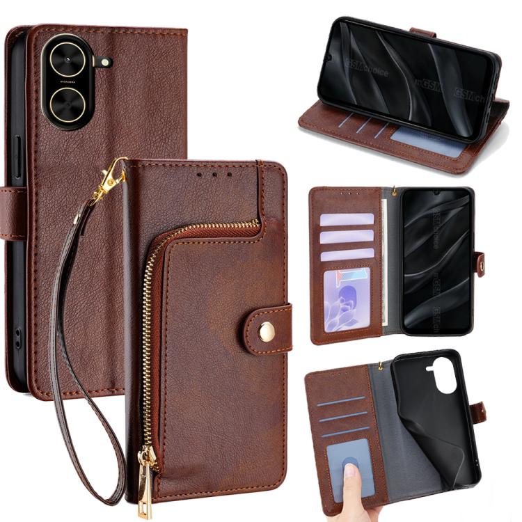 Zipper Bag Leather Phone Case, For Redmi A7 Pro 171mm / Poco C85x 5G, For Redmi Turbo 5 Max 5G / Poco X8 Pro Max 5G, For Redmi Turbo 5 5G / Poco X8 Pro 5G, For Redmi K90 Pro Max 5G / Poco F8 Ultra, For Redmi Note 15 Pro 4G Global 163.2mm               ...