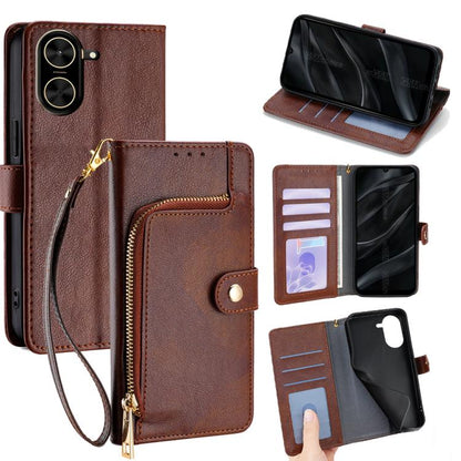 Zipper Bag Leather Phone Case, For Redmi A7 Pro 171mm / Poco C85x 5G, For Redmi Turbo 5 Max 5G / Poco X8 Pro Max 5G, For Redmi Turbo 5 5G / Poco X8 Pro 5G, For Redmi K90 Pro Max 5G / Poco F8 Ultra, For Redmi Note 15 Pro 4G Global 163.2mm               ...