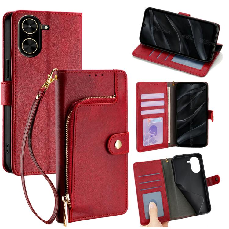 Zipper Bag Leather Phone Case, For Redmi A7 Pro 171mm / Poco C85x 5G, For Redmi Turbo 5 Max 5G / Poco X8 Pro Max 5G, For Redmi Turbo 5 5G / Poco X8 Pro 5G, For Redmi K90 Pro Max 5G / Poco F8 Ultra, For Redmi Note 15 Pro 4G Global 163.2mm               ...