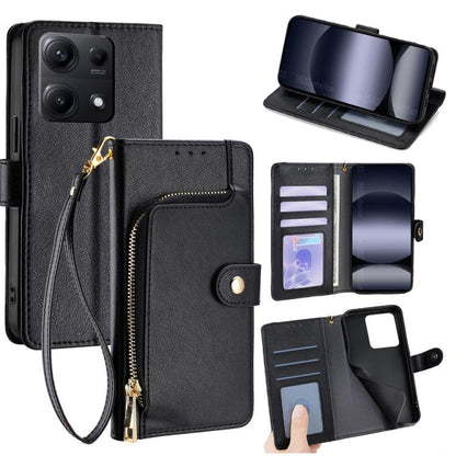 Zipper Bag Leather Phone Case, For Redmi A7 Pro 171mm / Poco C85x 5G, For Redmi Turbo 5 Max 5G / Poco X8 Pro Max 5G, For Redmi Turbo 5 5G / Poco X8 Pro 5G, For Redmi K90 Pro Max 5G / Poco F8 Ultra, For Redmi Note 15 Pro 4G Global 163.2mm               ...