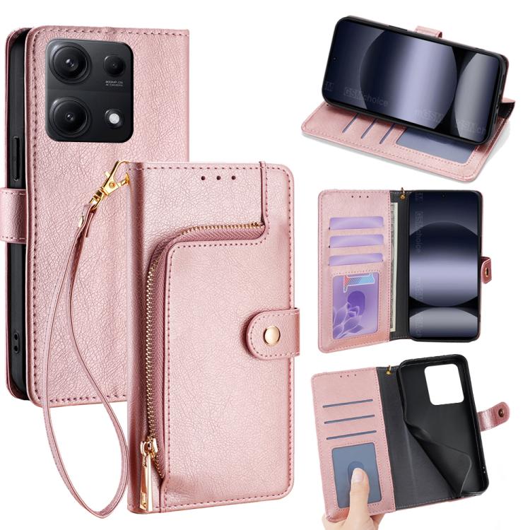 Zipper Bag Leather Phone Case, For Redmi A7 Pro 171mm / Poco C85x 5G, For Redmi Turbo 5 Max 5G / Poco X8 Pro Max 5G, For Redmi Turbo 5 5G / Poco X8 Pro 5G, For Redmi K90 Pro Max 5G / Poco F8 Ultra, For Redmi Note 15 Pro 4G Global 163.2mm               ...