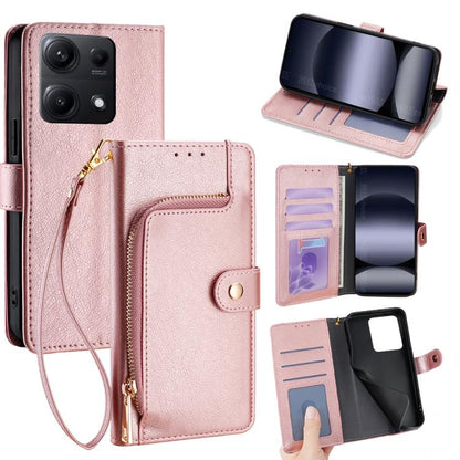 Zipper Bag Leather Phone Case, For Redmi A7 Pro 171mm / Poco C85x 5G, For Redmi Turbo 5 Max 5G / Poco X8 Pro Max 5G, For Redmi Turbo 5 5G / Poco X8 Pro 5G, For Redmi K90 Pro Max 5G / Poco F8 Ultra, For Redmi Note 15 Pro 4G Global 163.2mm               ...