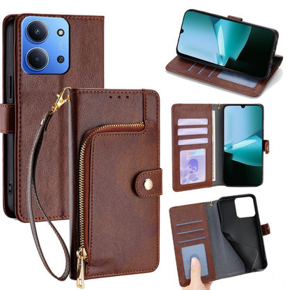 Zipper Bag Leather Phone Case, For Redmi A7 Pro 171mm / Poco C85x 5G, For Redmi Turbo 5 Max 5G / Poco X8 Pro Max 5G, For Redmi Turbo 5 5G / Poco X8 Pro 5G, For Redmi K90 Pro Max 5G / Poco F8 Ultra, For Redmi Note 15 Pro 4G Global 163.2mm               ...