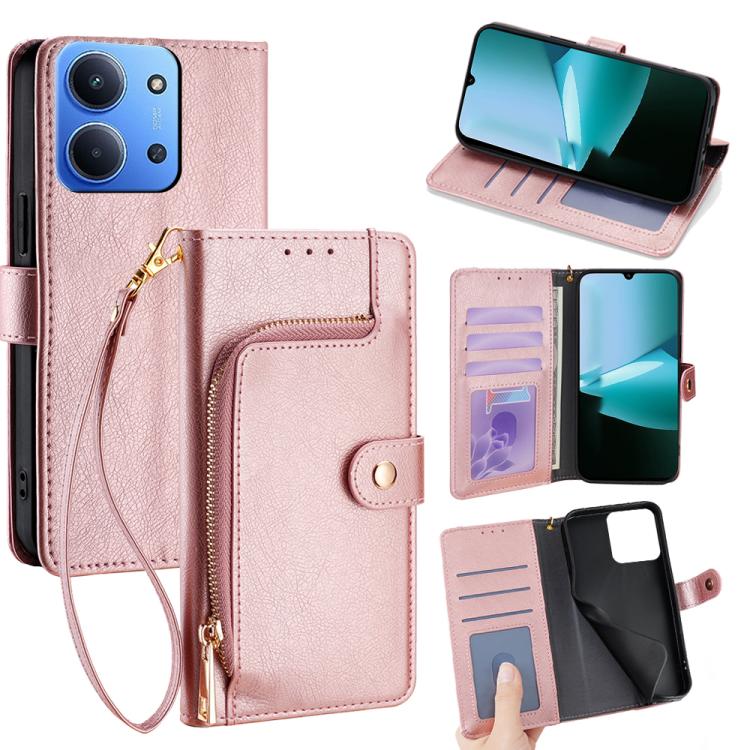 Zipper Bag Leather Phone Case, For Redmi A7 Pro 171mm / Poco C85x 5G, For Redmi Turbo 5 Max 5G / Poco X8 Pro Max 5G, For Redmi Turbo 5 5G / Poco X8 Pro 5G, For Redmi K90 Pro Max 5G / Poco F8 Ultra, For Redmi Note 15 Pro 4G Global 163.2mm               ...