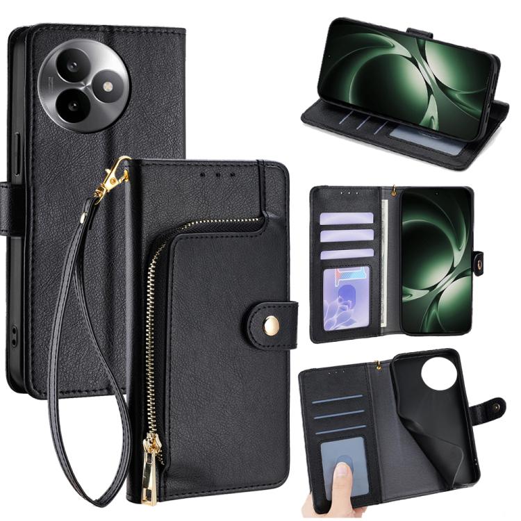Zipper Bag Leather Phone Case, For Redmi A7 Pro 171mm / Poco C85x 5G, For Redmi Turbo 5 Max 5G / Poco X8 Pro Max 5G, For Redmi Turbo 5 5G / Poco X8 Pro 5G, For Redmi K90 Pro Max 5G / Poco F8 Ultra, For Redmi Note 15 Pro 4G Global 163.2mm               ...