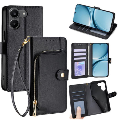 Zipper Bag Leather Phone Case, For Redmi A7 Pro 171mm / Poco C85x 5G, For Redmi Turbo 5 Max 5G / Poco X8 Pro Max 5G, For Redmi Turbo 5 5G / Poco X8 Pro 5G, For Redmi K90 Pro Max 5G / Poco F8 Ultra, For Redmi Note 15 Pro 4G Global 163.2mm               ...