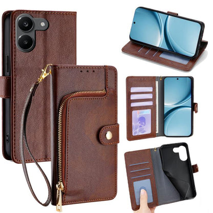 Zipper Bag Leather Phone Case, For Redmi A7 Pro 171mm / Poco C85x 5G, For Redmi Turbo 5 Max 5G / Poco X8 Pro Max 5G, For Redmi Turbo 5 5G / Poco X8 Pro 5G, For Redmi K90 Pro Max 5G / Poco F8 Ultra, For Redmi Note 15 Pro 4G Global 163.2mm               ...
