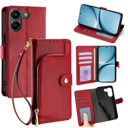 Zipper Bag Leather Phone Case, For Redmi A7 Pro 171mm / Poco C85x 5G, For Redmi Turbo 5 Max 5G / Poco X8 Pro Max 5G, For Redmi Turbo 5 5G / Poco X8 Pro 5G, For Redmi K90 Pro Max 5G / Poco F8 Ultra, For Redmi Note 15 Pro 4G Global 163.2mm               ...