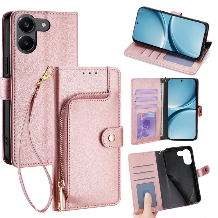 Zipper Bag Leather Phone Case, For Redmi A7 Pro 171mm / Poco C85x 5G, For Redmi Turbo 5 Max 5G / Poco X8 Pro Max 5G, For Redmi Turbo 5 5G / Poco X8 Pro 5G, For Redmi K90 Pro Max 5G / Poco F8 Ultra, For Redmi Note 15 Pro 4G Global 163.2mm               ...