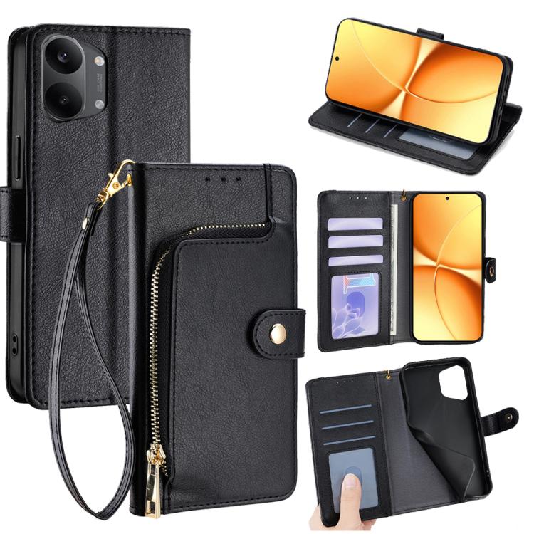 Zipper Bag Leather Phone Case, For Redmi A7 Pro 171mm / Poco C85x 5G, For Redmi Turbo 5 Max 5G / Poco X8 Pro Max 5G, For Redmi Turbo 5 5G / Poco X8 Pro 5G, For Redmi K90 Pro Max 5G / Poco F8 Ultra, For Redmi Note 15 Pro 4G Global 163.2mm               ...