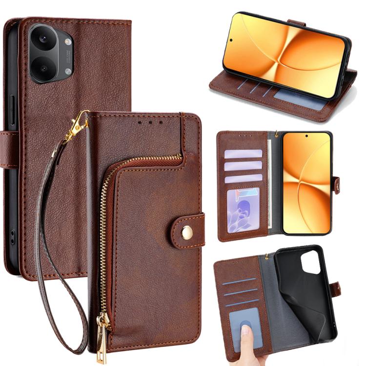 Zipper Bag Leather Phone Case, For Redmi A7 Pro 171mm / Poco C85x 5G, For Redmi Turbo 5 Max 5G / Poco X8 Pro Max 5G, For Redmi Turbo 5 5G / Poco X8 Pro 5G, For Redmi K90 Pro Max 5G / Poco F8 Ultra, For Redmi Note 15 Pro 4G Global 163.2mm               ...