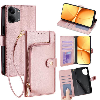 Zipper Bag Leather Phone Case, For Redmi A7 Pro 171mm / Poco C85x 5G, For Redmi Turbo 5 Max 5G / Poco X8 Pro Max 5G, For Redmi Turbo 5 5G / Poco X8 Pro 5G, For Redmi K90 Pro Max 5G / Poco F8 Ultra, For Redmi Note 15 Pro 4G Global 163.2mm               ...