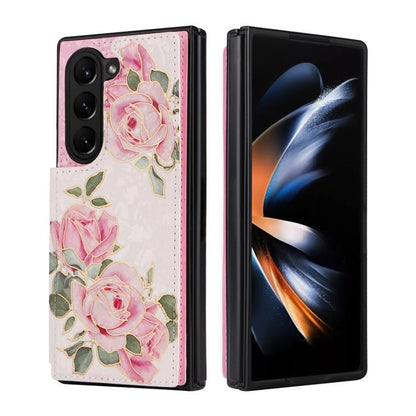 Printed Double Buckle RFID Anti-theft Phone Case, For Galaxy Z Fold8 Ultra 5G, For Galaxy Z Flip8 5G, For Galaxy Z Flip6 / Flip7 FE, For Galaxy Z Fold7 5G, For Galaxy Z Flip7 5G, For Galaxy Z Fold6, For Galaxy Z Fold5, For Galaxy Z Flip5