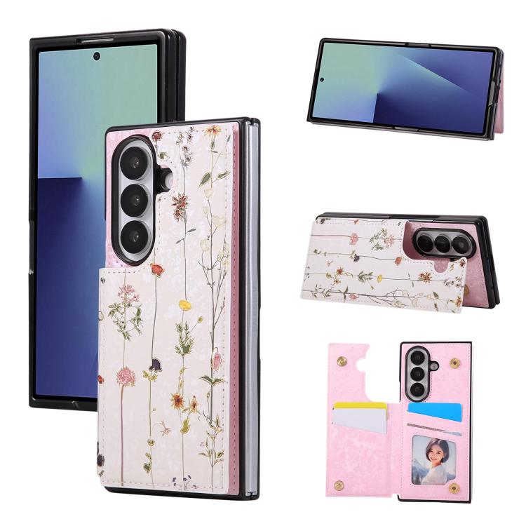 Printed Double Buckle RFID Anti-theft Phone Case, For Galaxy Z Fold8 Ultra 5G, For Galaxy Z Flip8 5G, For Galaxy Z Flip6 / Flip7 FE, For Galaxy Z Fold7 5G, For Galaxy Z Flip7 5G, For Galaxy Z Fold6, For Galaxy Z Fold5, For Galaxy Z Flip5