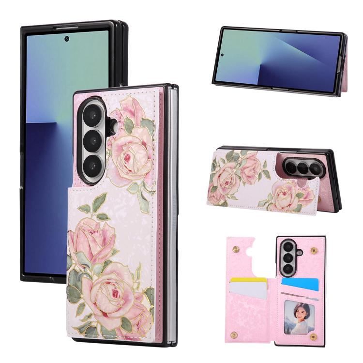 Printed Double Buckle RFID Anti-theft Phone Case, For Galaxy Z Fold8 Ultra 5G, For Galaxy Z Flip8 5G, For Galaxy Z Flip6 / Flip7 FE, For Galaxy Z Fold7 5G, For Galaxy Z Flip7 5G, For Galaxy Z Fold6, For Galaxy Z Fold5, For Galaxy Z Flip5