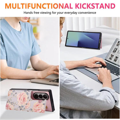 Printed Double Buckle RFID Anti-theft Phone Case, For Galaxy Z Fold8 Ultra 5G, For Galaxy Z Flip8 5G, For Galaxy Z Flip6 / Flip7 FE, For Galaxy Z Fold7 5G, For Galaxy Z Flip7 5G, For Galaxy Z Fold6, For Galaxy Z Fold5, For Galaxy Z Flip5