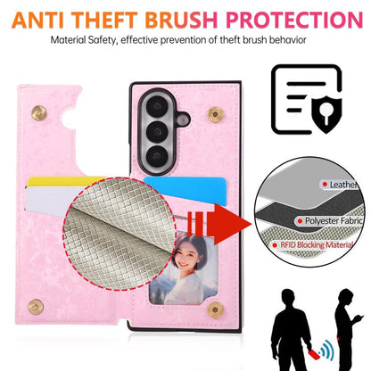 Printed Double Buckle RFID Anti-theft Phone Case, For Galaxy Z Fold8 Ultra 5G, For Galaxy Z Flip8 5G, For Galaxy Z Flip6 / Flip7 FE, For Galaxy Z Fold7 5G, For Galaxy Z Flip7 5G, For Galaxy Z Fold6, For Galaxy Z Fold5, For Galaxy Z Flip5