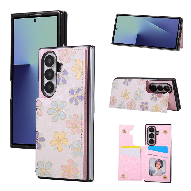 Printed Double Buckle RFID Anti-theft Phone Case, For Galaxy Z Fold8 Ultra 5G, For Galaxy Z Flip8 5G, For Galaxy Z Flip6 / Flip7 FE, For Galaxy Z Fold7 5G, For Galaxy Z Flip7 5G, For Galaxy Z Fold6, For Galaxy Z Fold5, For Galaxy Z Flip5