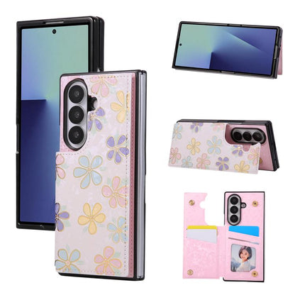 Printed Double Buckle RFID Anti-theft Phone Case, For Galaxy Z Fold8 Ultra 5G, For Galaxy Z Flip8 5G, For Galaxy Z Flip6 / Flip7 FE, For Galaxy Z Fold7 5G, For Galaxy Z Flip7 5G, For Galaxy Z Fold6, For Galaxy Z Fold5, For Galaxy Z Flip5