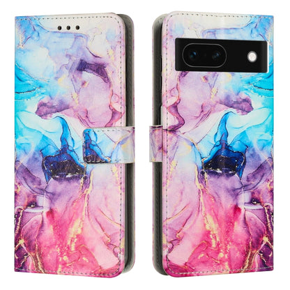 Painted Marble Pattern Leather Phone Case, For Google Pixel 11 Pro XL, For Google Pixel 11 / 11 Pro, For Google Pixel 10a, For Google Pixel 9A, For Google Pixel 9 Pro XL, For Google Pixel 9, For Google Pixel 8A
