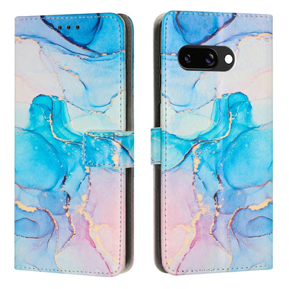 Painted Marble Pattern Leather Phone Case, For Google Pixel 11 Pro XL, For Google Pixel 11 / 11 Pro, For Google Pixel 10a, For Google Pixel 9A, For Google Pixel 9 Pro XL, For Google Pixel 9, For Google Pixel 8A