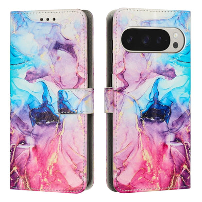 Painted Marble Pattern Leather Phone Case, For Google Pixel 11 Pro XL, For Google Pixel 11 / 11 Pro, For Google Pixel 10a, For Google Pixel 9A, For Google Pixel 9 Pro XL, For Google Pixel 9, For Google Pixel 8A