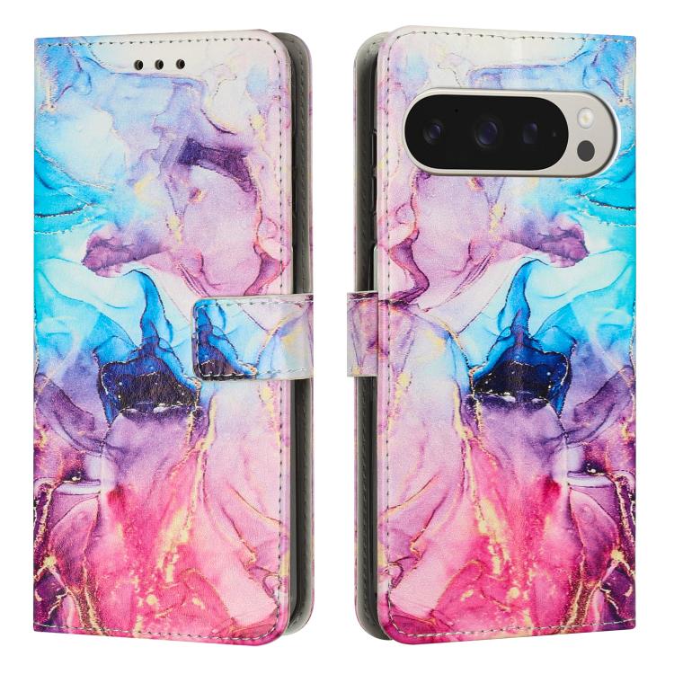 Painted Marble Pattern Leather Phone Case, For Google Pixel 11 Pro XL, For Google Pixel 11 / 11 Pro, For Google Pixel 10a, For Google Pixel 9A, For Google Pixel 9 Pro XL, For Google Pixel 9, For Google Pixel 8A