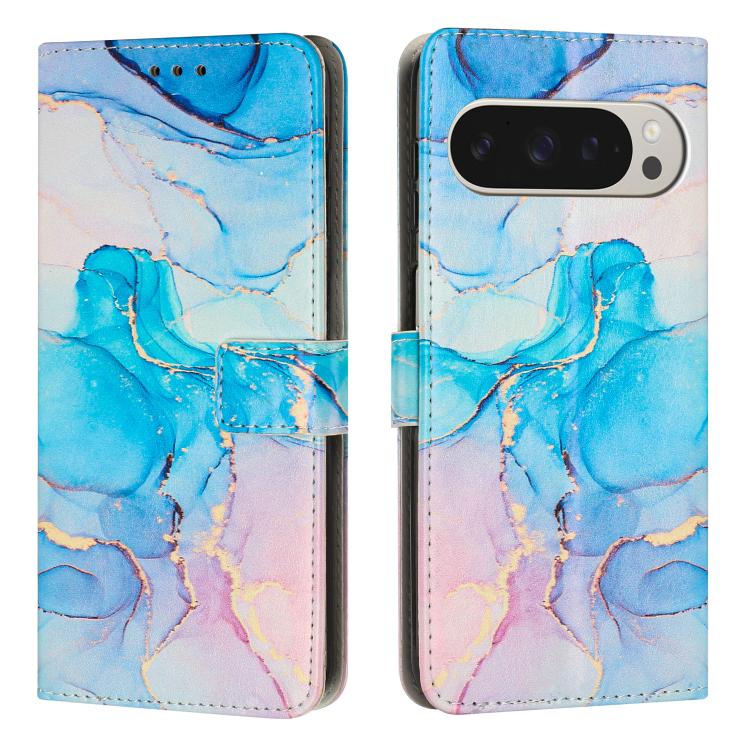 Painted Marble Pattern Leather Phone Case, For Google Pixel 11 Pro XL, For Google Pixel 11 / 11 Pro, For Google Pixel 10a, For Google Pixel 9A, For Google Pixel 9 Pro XL, For Google Pixel 9, For Google Pixel 8A