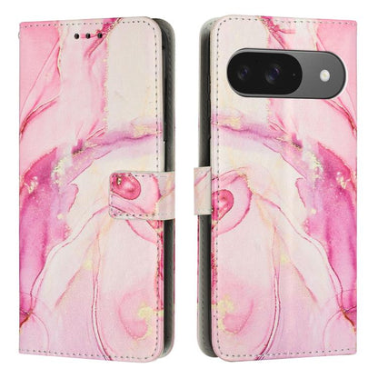 Painted Marble Pattern Leather Phone Case, For Google Pixel 11 Pro XL, For Google Pixel 11 / 11 Pro, For Google Pixel 10a, For Google Pixel 9A, For Google Pixel 9 Pro XL, For Google Pixel 9, For Google Pixel 8A