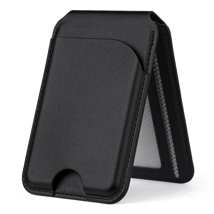Two-fold Rotating Phone Holder MagSafe Leather Card Bag, Two-fold Rotating