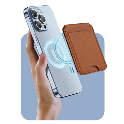 Two-fold Rotating Phone Holder MagSafe Leather Card Bag, Two-fold Rotating