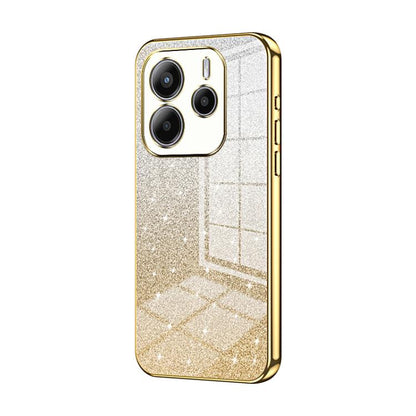 Gradient Glitter Powder Electroplated Phone Case, For Redmi K80, For Redmi Note 14 4G 163.25mm