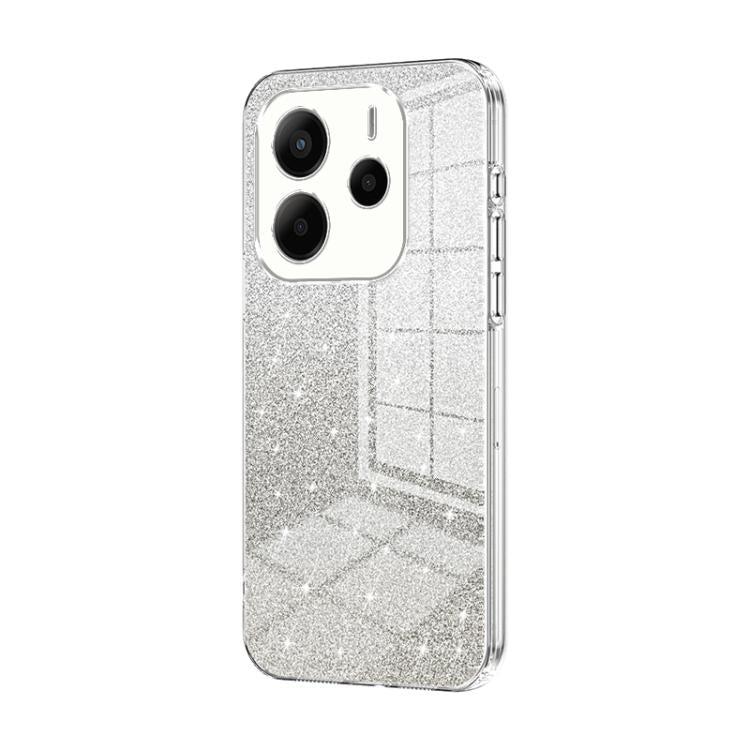 Gradient Glitter Powder Electroplated Phone Case, For Redmi K80, For Redmi Note 14 4G 163.25mm