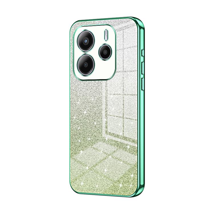 Gradient Glitter Powder Electroplated Phone Case, For Redmi K80, For Redmi Note 14 4G 163.25mm