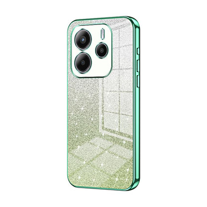 Gradient Glitter Powder Electroplated Phone Case, For Redmi K80, For Redmi Note 14 4G 163.25mm