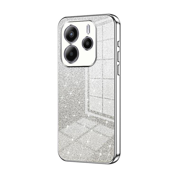 Gradient Glitter Powder Electroplated Phone Case, For Redmi K80, For Redmi Note 14 4G 163.25mm