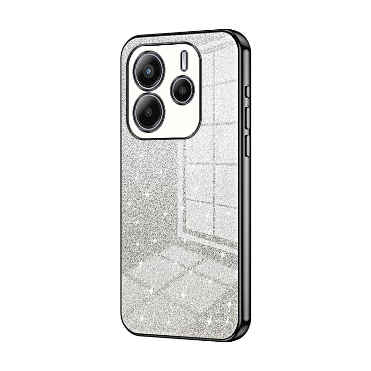 Gradient Glitter Powder Electroplated Phone Case, For Redmi K80, For Redmi Note 14 4G 163.25mm