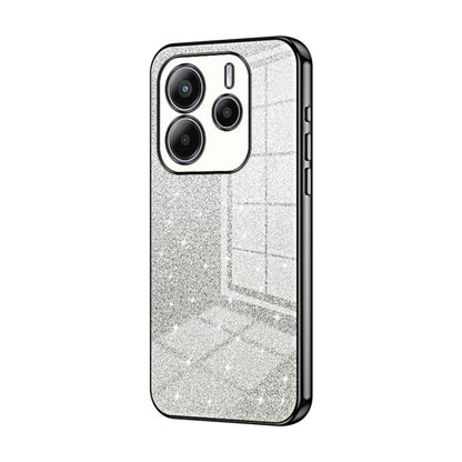 Gradient Glitter Powder Electroplated Phone Case, For Redmi K80, For Redmi Note 14 4G 163.25mm