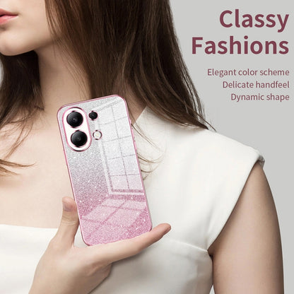 Gradient Glitter Powder Electroplated Phone Case, For Redmi K80, For Redmi Note 14 4G 163.25mm